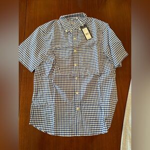 NWT Blue Checkered Men's Collared Shirt